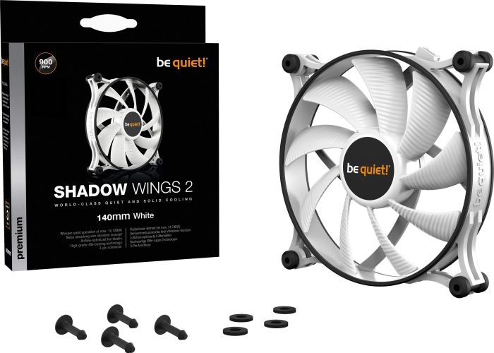 140mm be quiet! Shadow Wings 2 white PWM - BL091