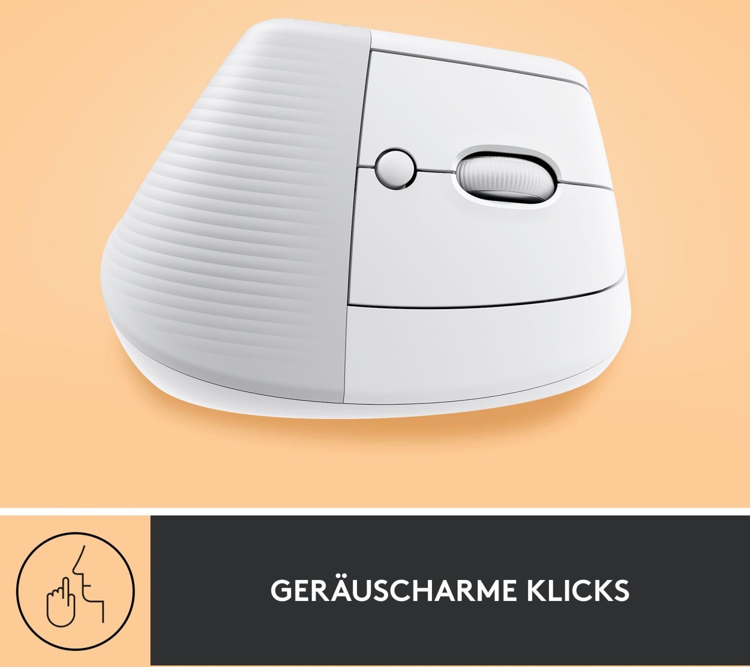 LOGITECH Lift Vertikale Ergonomische Maus, Off-White, Logi Bolt, USB/Bluetooth