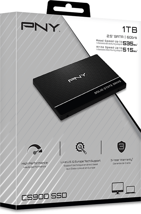 1000GB PNY CS900, SATA SSD - SSD7CS900-1TB-RB
