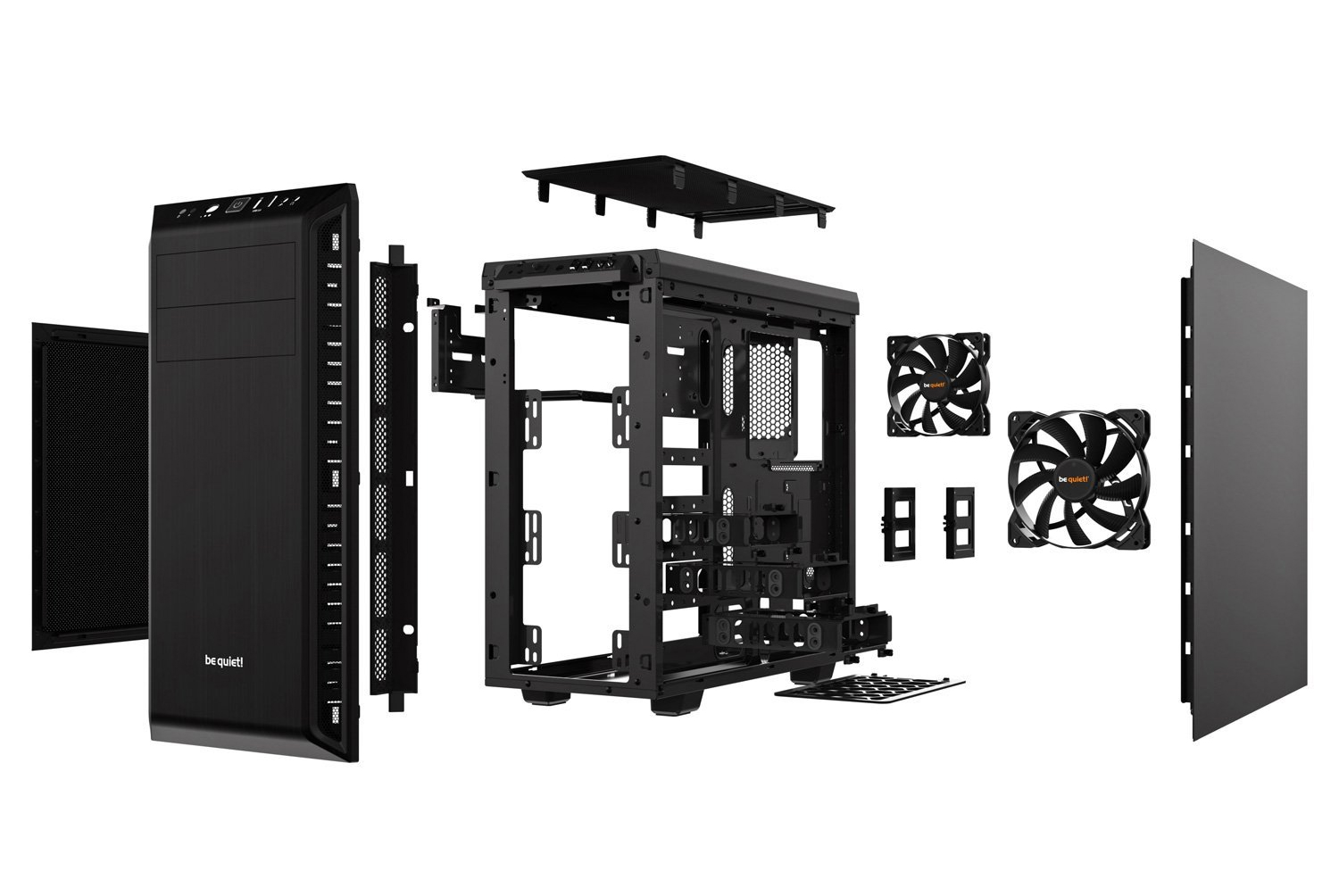 be quiet! Pure Base 600 schwarz, schallgedämmt - BG021