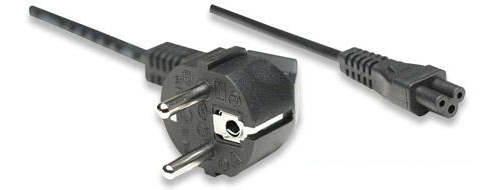 Netzkabel "Mickey Mouse" zu Schukostecker 1,8m