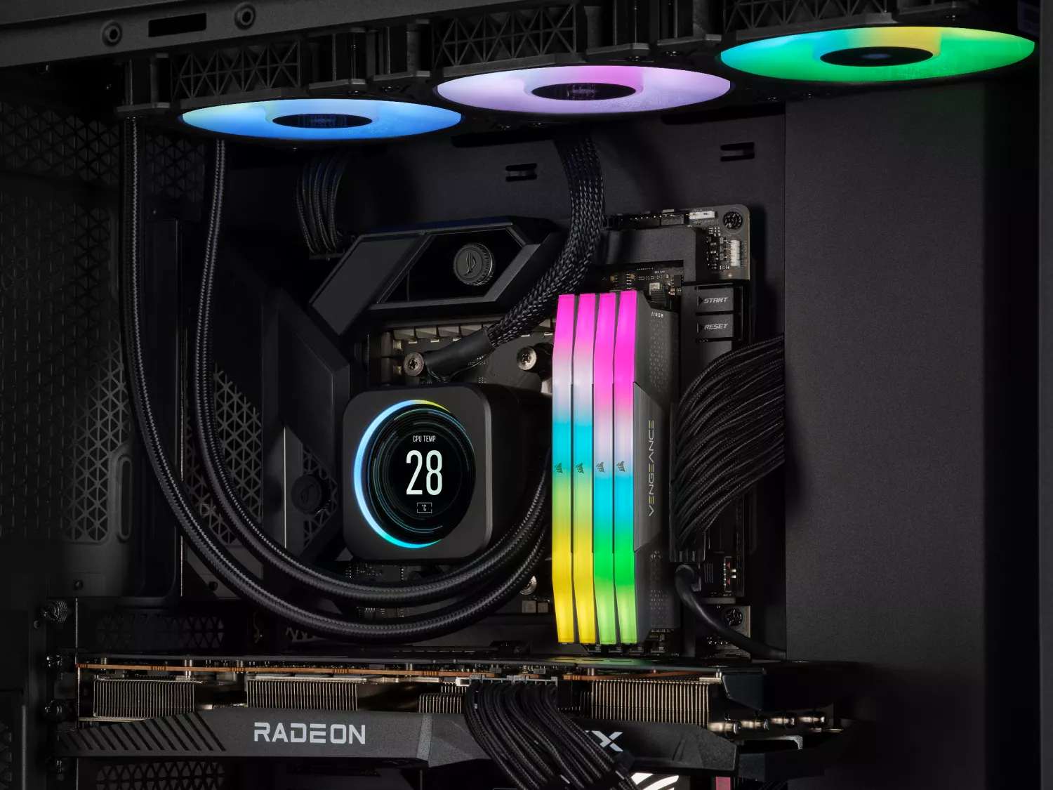 64GB Corsair Vengeance RGB grau DIMM Kit, DDR5-6000 - CMH64GX5M2B6000Z30