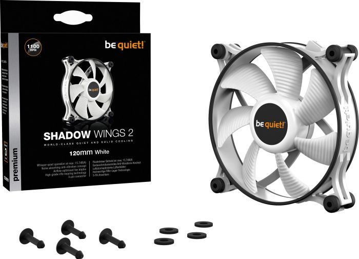120mm be quiet! Shadow Wings 2 white - BL088