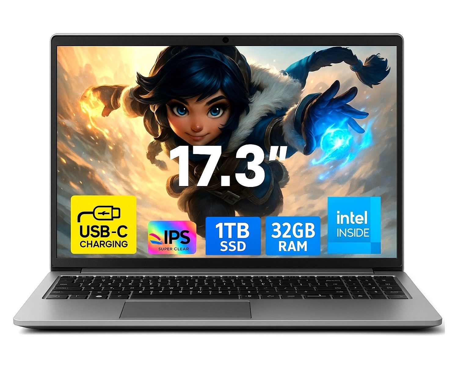 B-WARE: difinity 17,3 Zoll Premium Notebook | Intel 13th Gen N95 4x3.40 GHz | 32GB DDR4 RAM | 1000GB NVMe SSD | Windows 11 Professional