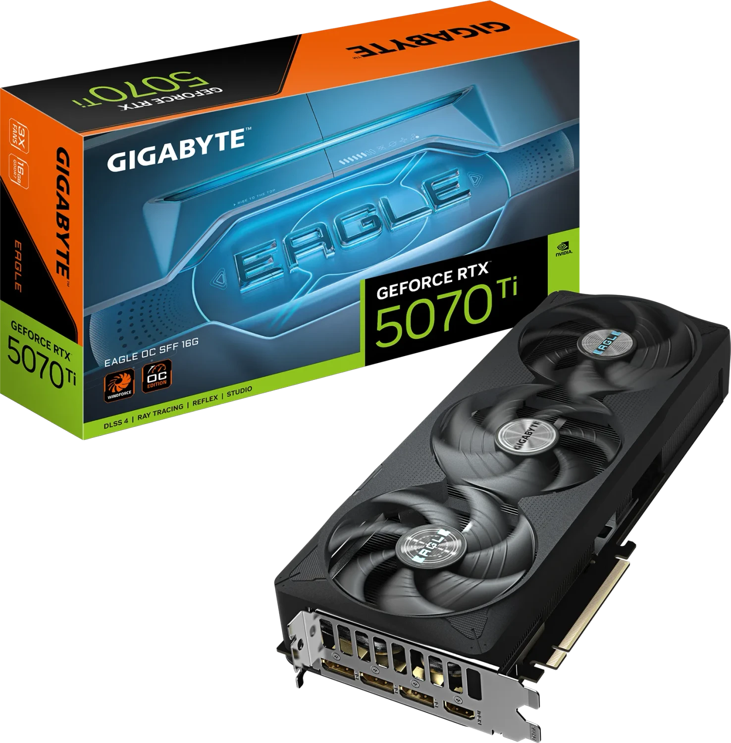 GIGABYTE GeForce RTX 5070 Ti Eagle OC SFF 16G, 16GB GDDR7, HDMI, 3x DP