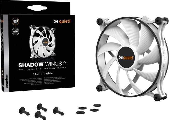 140mm be quiet! Shadow Wings 2 white PWM - BL091