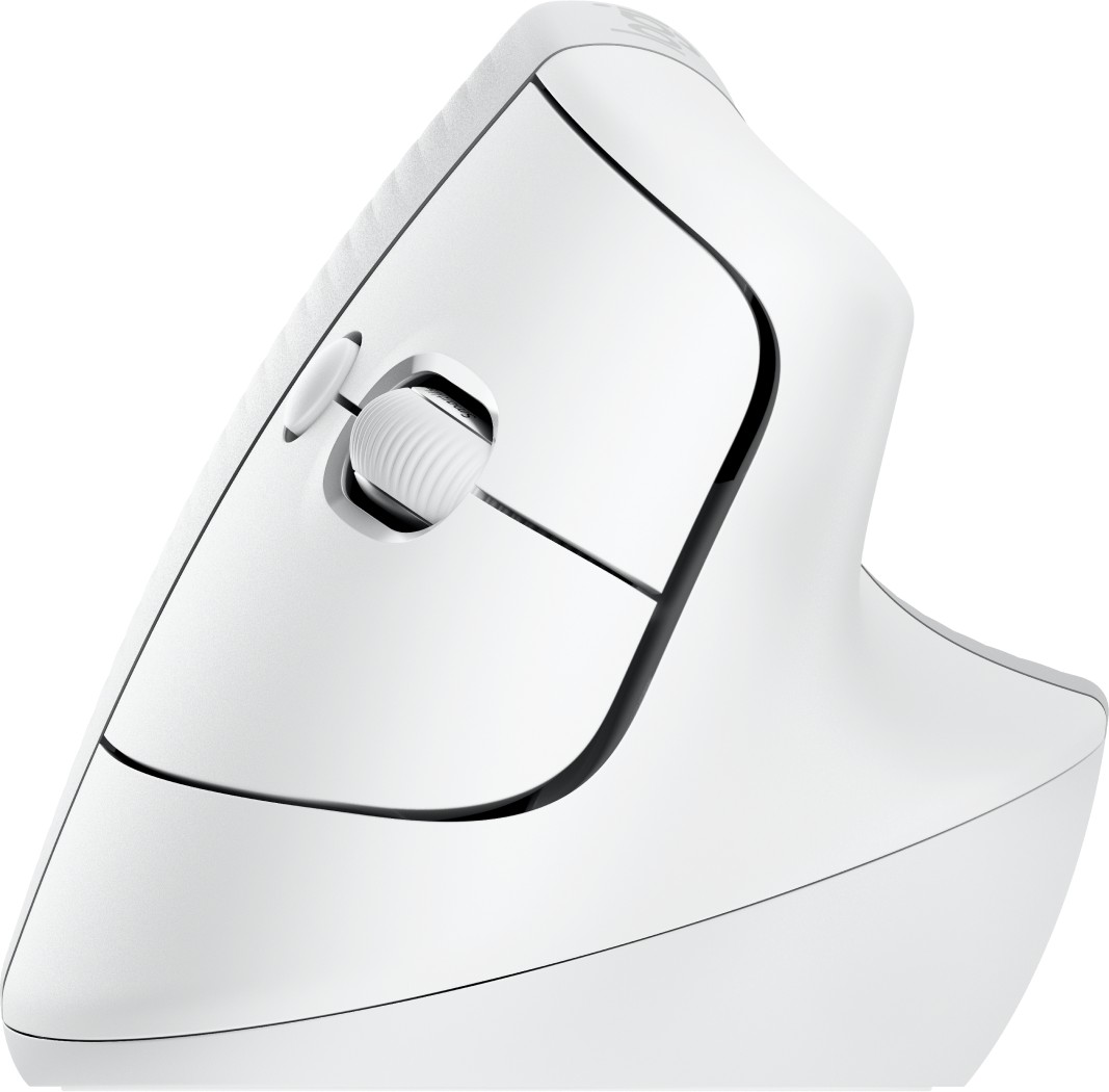 LOGITECH Lift Vertikale Ergonomische Maus, Off-White, Logi Bolt, USB/Bluetooth