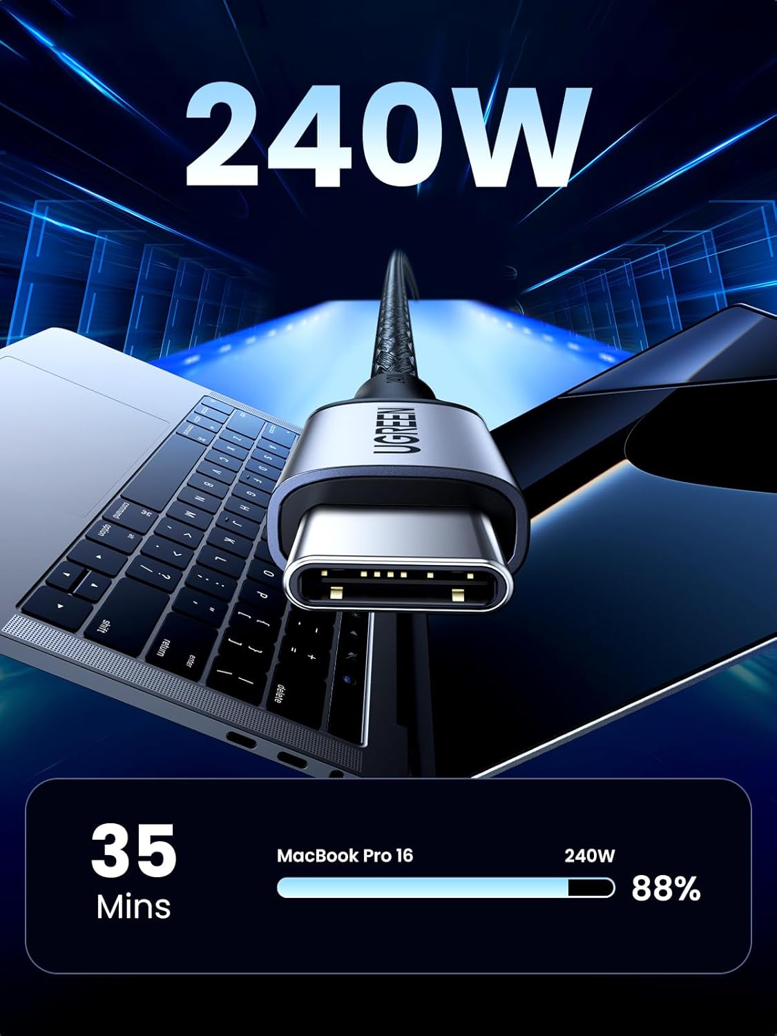 UGREEN USB C Kabel 240W Power Delivery 3.1 Ladekabel USB C auf USB C 1meter