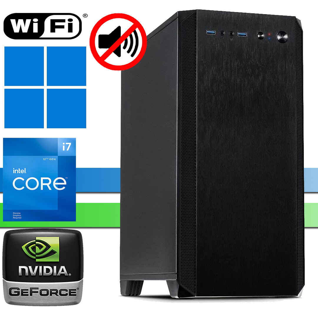 X-Business 12700 | 64GB RAM DDR4 | 1000GB NVMe SSD | NVIDIA GT730 (bis zu 4 Monitore) | Silent | WiFi5 | Windows 11 Professional
