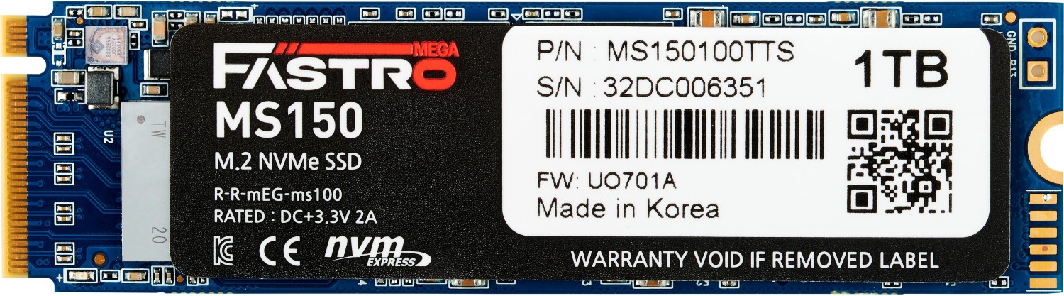 1000GB, MEGA Electronics Fastro MS150 SSD, M.2