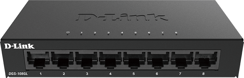 D-Link DGS-100 Desktop Gigabit Switch, 8x RJ-45 - DGS-108GL