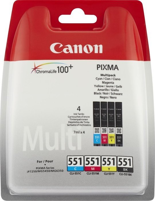 Canon Multipack CLI-551 schwarz/dreifarbig