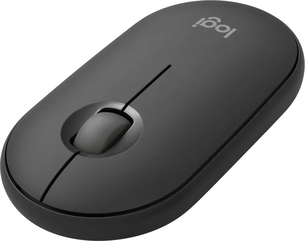 Logitech M350s Pebble Mouse 2 schwarz/grau, Logi Bolt, USB/Bluetooth