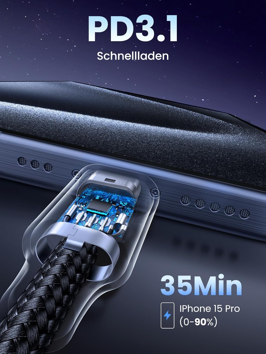 UGREEN USB C Kabel 240W Power Delivery 3.1 Ladekabel USB C auf USB C 1meter