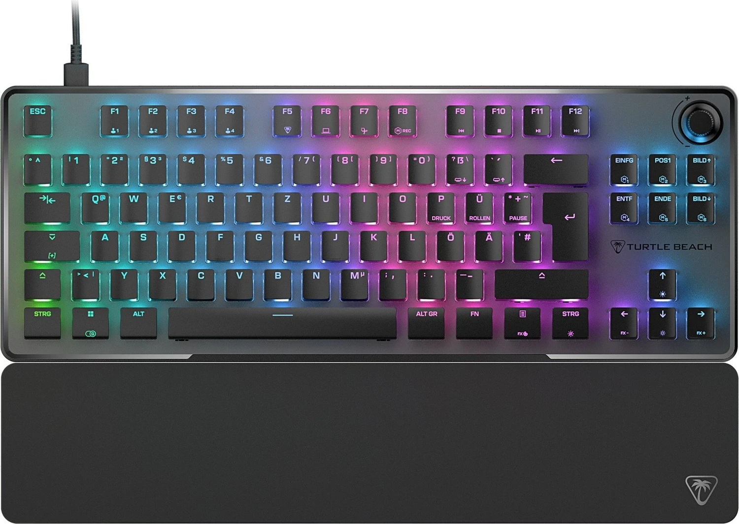 Turtle Beach Vulcan II TKL Pro, schwarz, LEDs RGB, Gateron KS-37B Magnetic, USB, DE