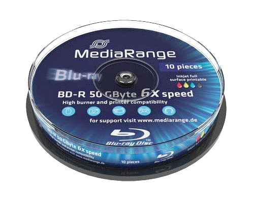 Mediarange BD-R DL 50GB 6x, 10er Spindel, bedruckbar - MR509