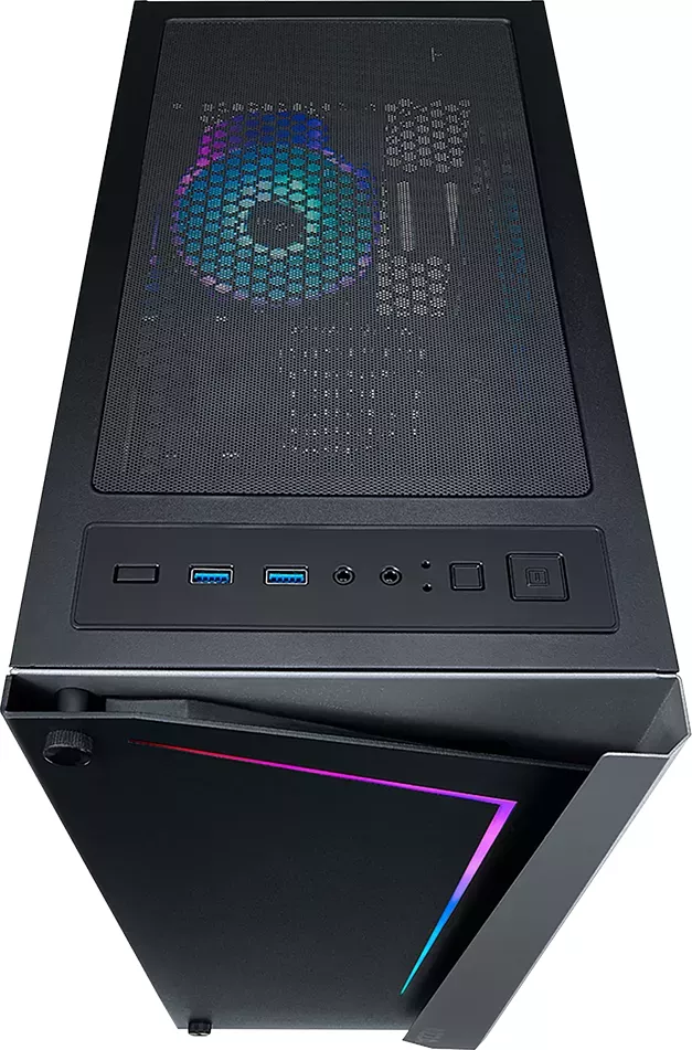 AZZA Apollo 430 DF2, schwarz, Glasfenster CSAZ-430B-DF2