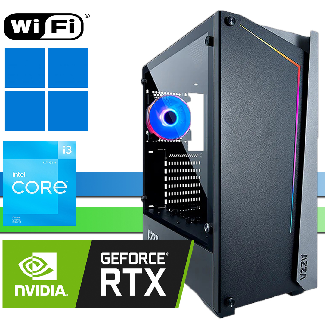 X-Gaming PC | Intel Core i3-12100F | RTX3050 | 64GB RAM DDR4 | 2000GB SSD NVMe | 4000GB HDD | WiFi | Apollo | Windows 11 Pro