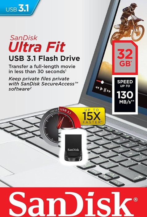 32 GB SanDisk Ultra Fit, USB 3.0 - SDCZ430-032G-G46