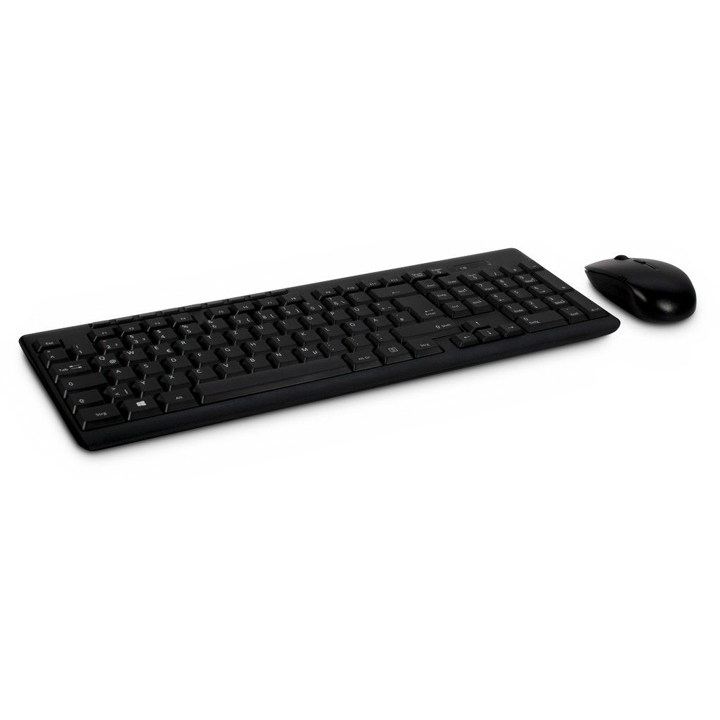 Inter-Tech KB-208 Funk-Tastatur-Maus-Set schwarz, USB, DE