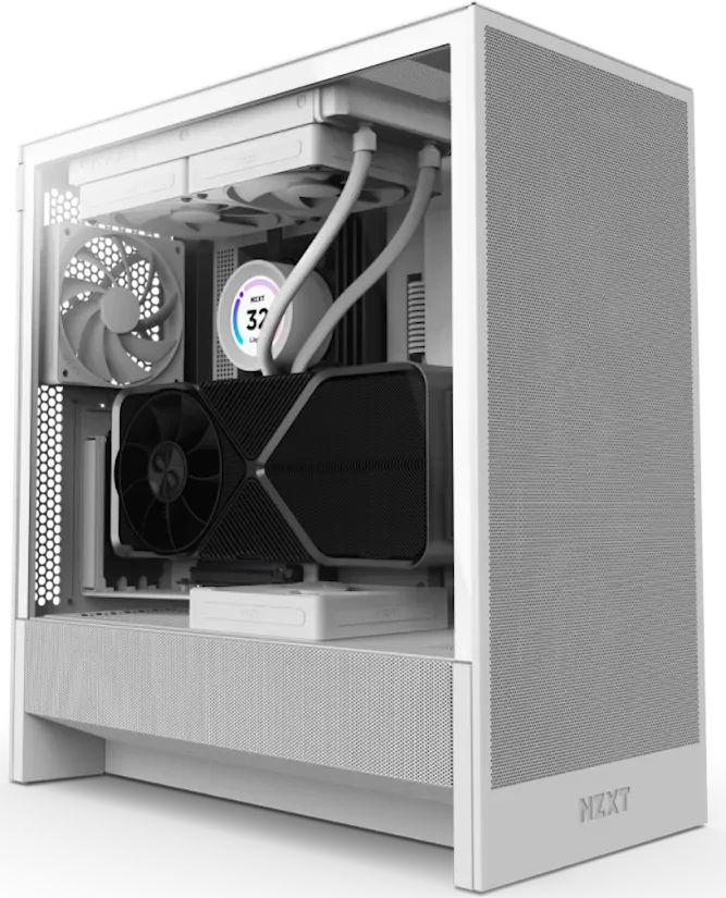 NZXT H5 Flow (2024), weiß, Glasfenster