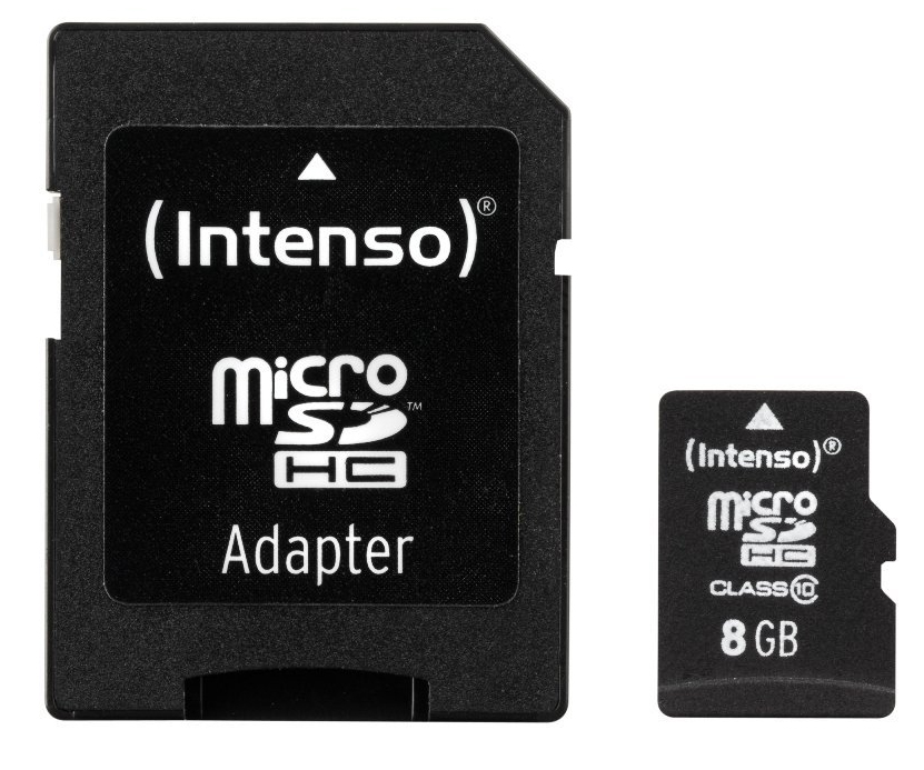 8 GB Intenso microSDHC, UHS-I U1/Class 10