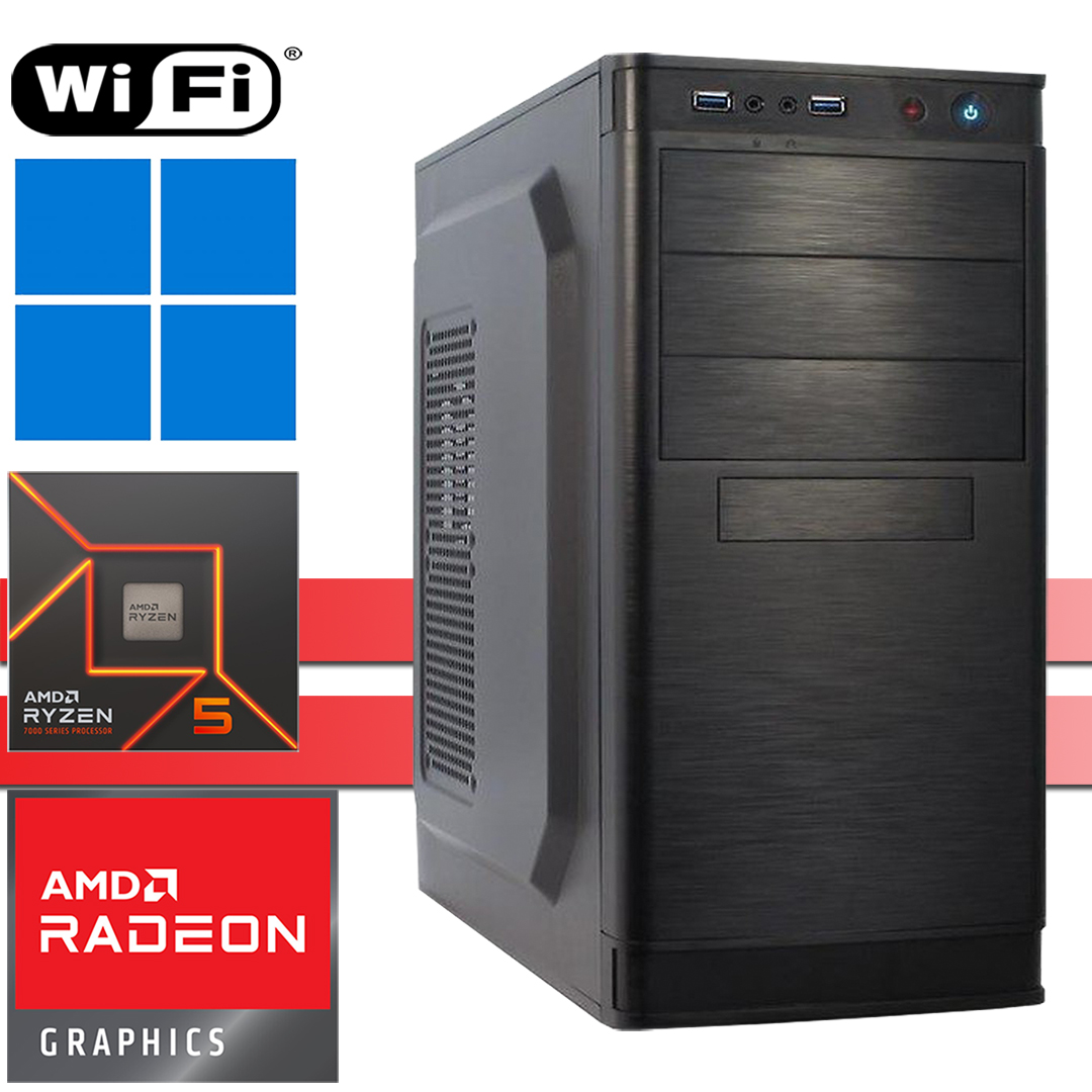 X-Power PC│AMD Ryzen 5 7600X│bis 64GB RAM DDR5│bis 2TB NVMe SSD│bis 4TB HDD│WiFi│Windows 11 Pro