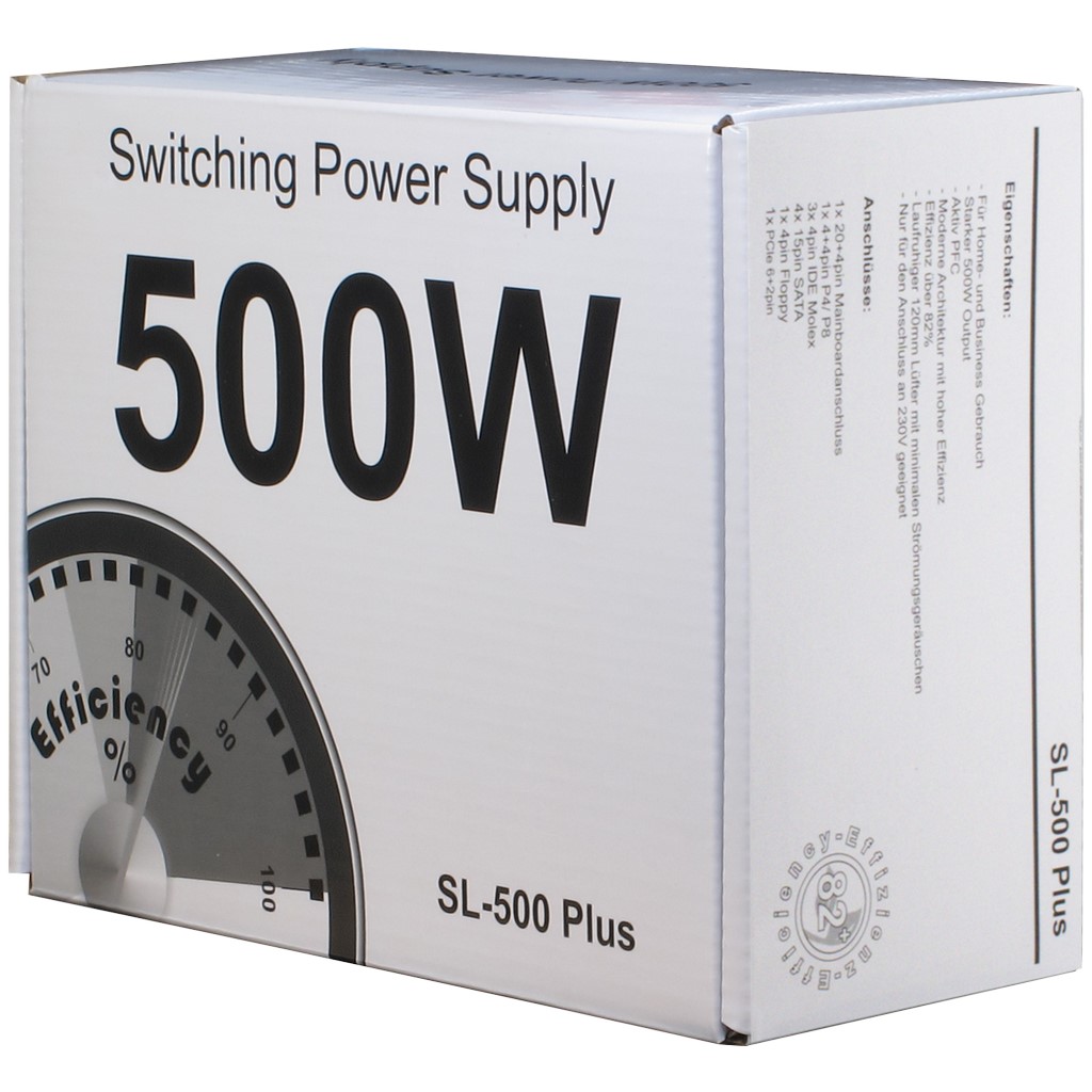 500W Inter-Tech SL-500 Plus, ATX 2.4