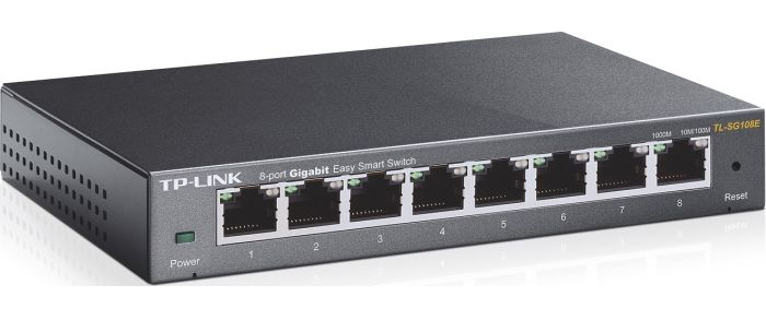 TP-Link TL-SG100 Desktop Gigabit Easy Smart Switch, 8x RJ-45
