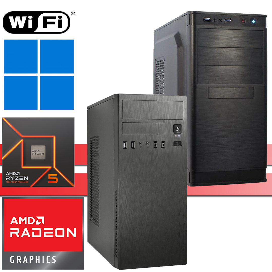 X-Business PC│AMD Ryzen 7 5700X│bis 64GB RAM DDR4│bis 2TB SSD NVMe│bis 4TB HDD│WiFi│Nvidia GT730│WiFi│Windows 11 Pro