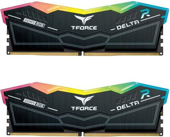 32GB TeamGroup T-Force DELTA RGB schwarz DIMM Kit, DDR5-6000