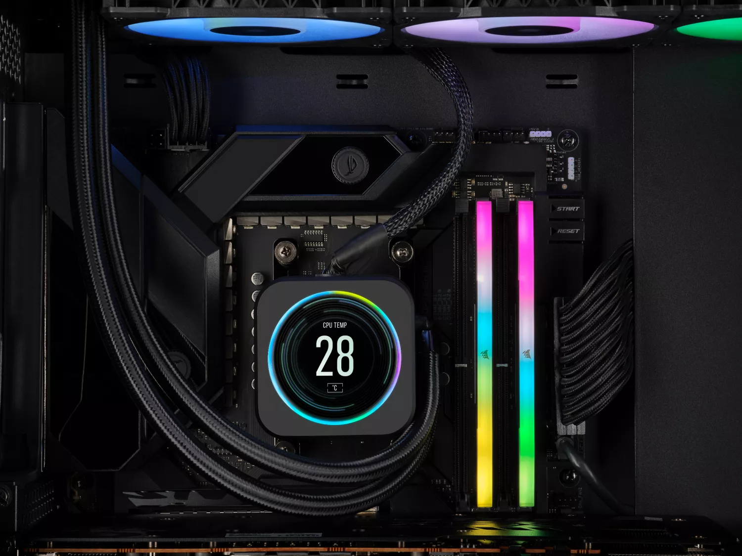64GB Corsair Vengeance RGB grau DIMM Kit, DDR5-6000 - CMH64GX5M2B6000Z30