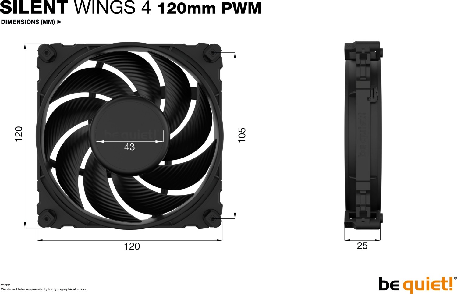 120mm be quiet! Silent Wings 4 PWM - BL093