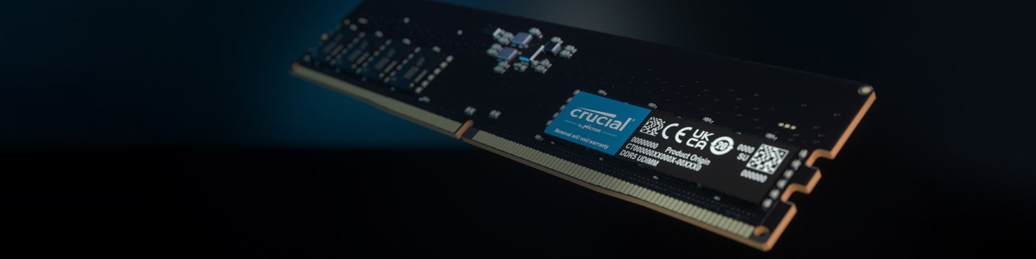 16GB DDR5 Crucial DIMM Kit, 4800 MHz, CL40-39-39, on-die ECC