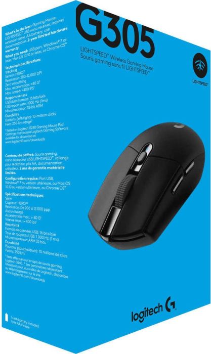 Logitech G305 Lightspeed schwarz, USB