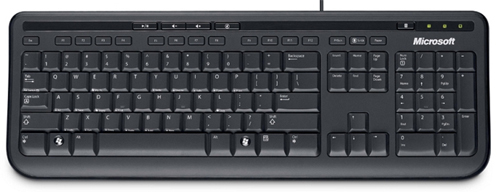Microsoft Wired Keyboard 600 schwarz