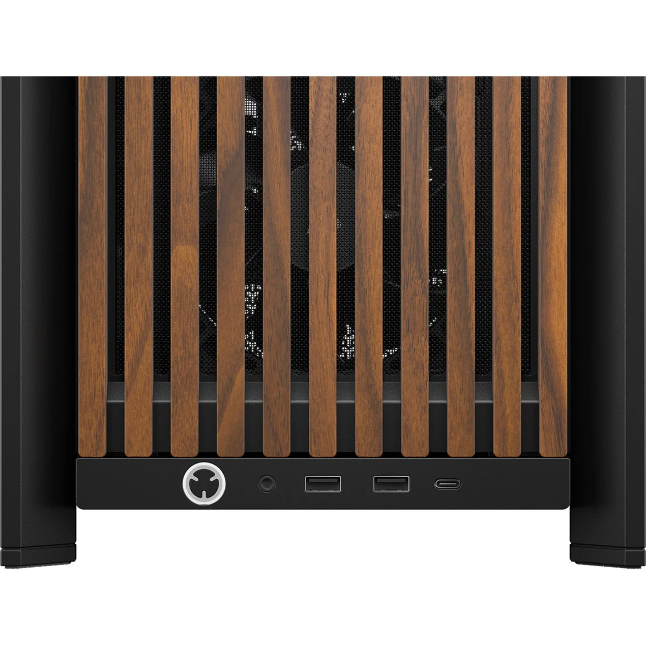 Corsair Frame 4000D RS Wood, schwarz/braun, Glasfenster