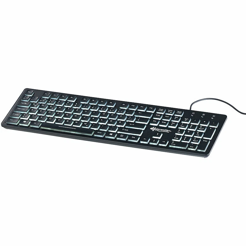 GeneralKeys Beleuchtete USB-Tastatur mit Nummernblock