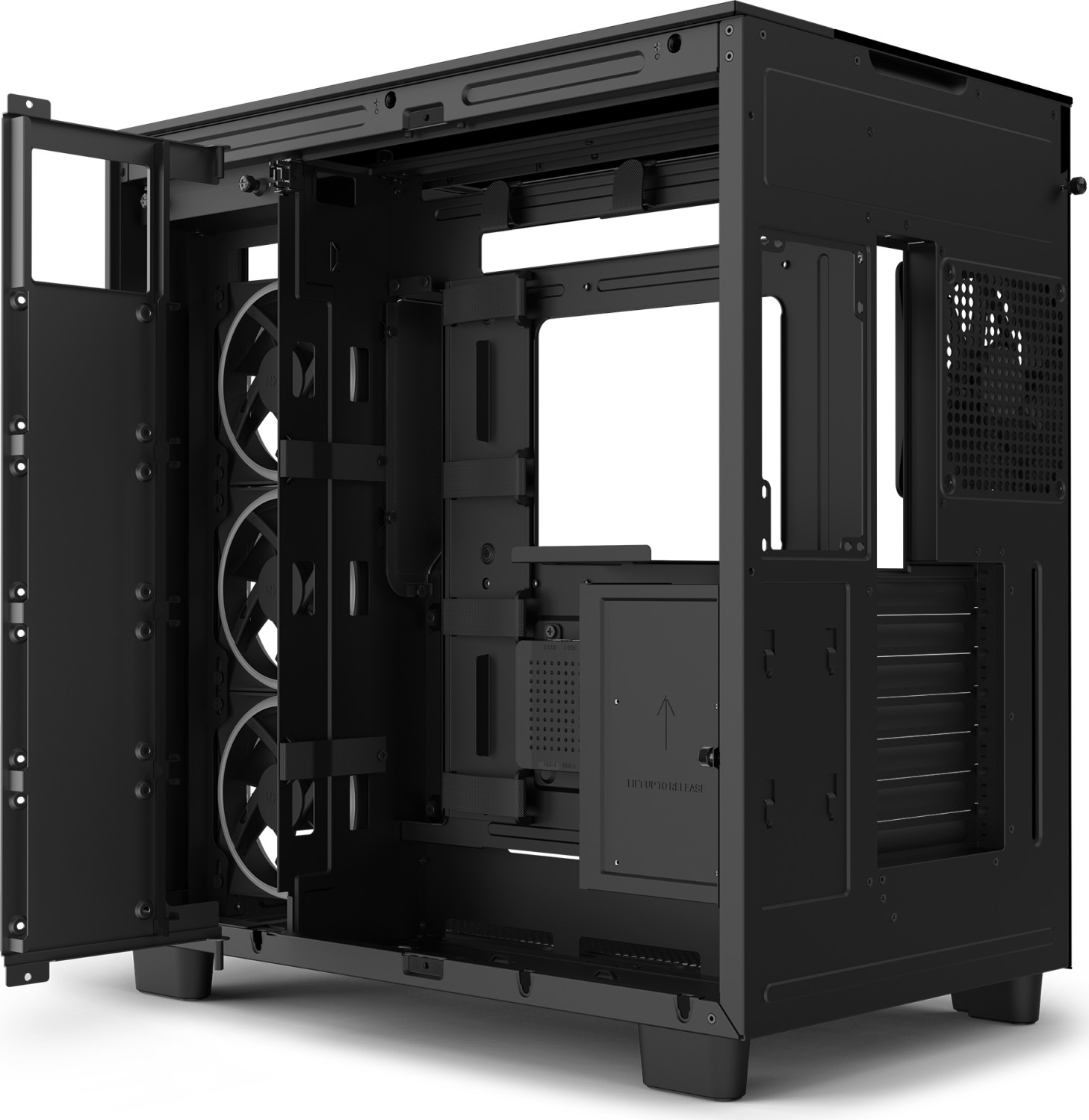 NZXT H9 Elite Black, schwarz, Glasfenster