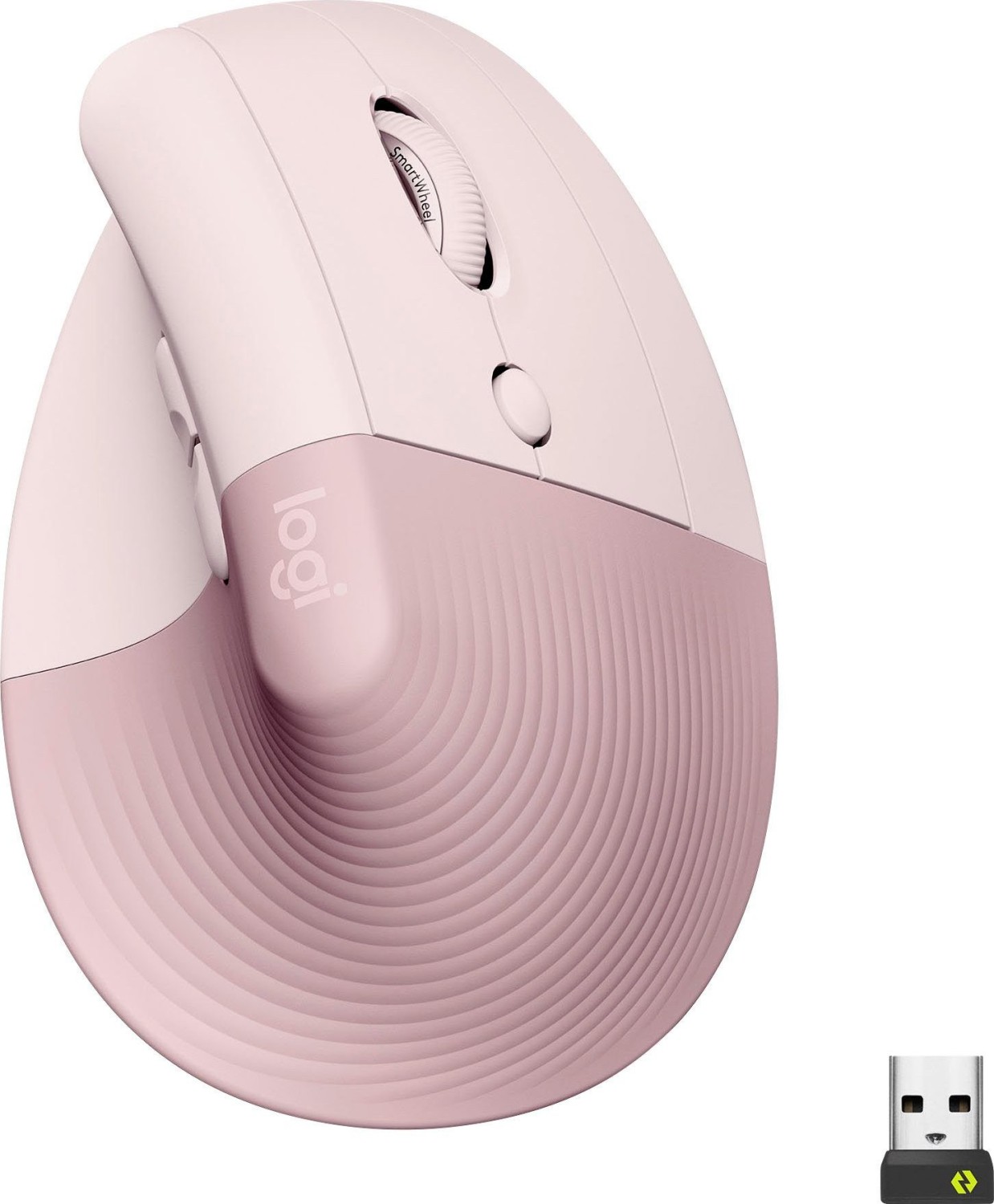 LOGITECH Lift Vertikale Ergonomische Maus, Rose, Logi Bolt, USB/Bluetooth