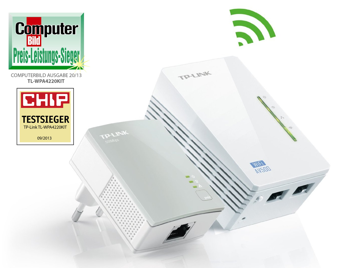 TP-Link AV500 Powerline Extender Starter Kit, 500Mbps, 2x LAN - TL-WPA4220KIT