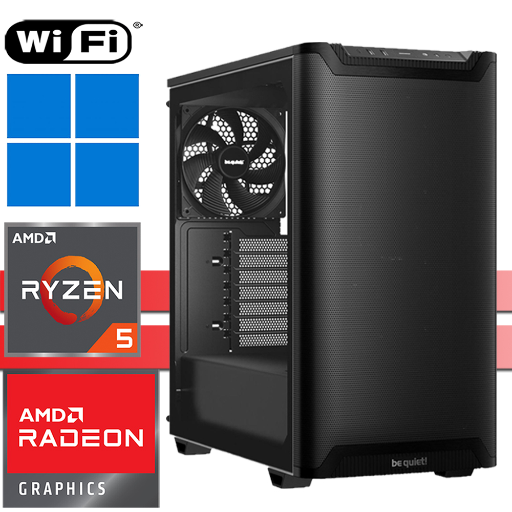X-Gaming PC│AMD Ryzen 5 7600X│64GB RAM DDR5│2000GB NVMe SSD│4000GB HDD│RX9060 XT│Pure Base 501 Window │WiFi│Windows 11 Pro
