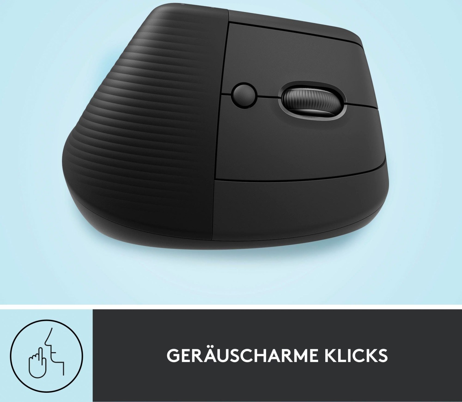 LOGITECH Lift Vertikale Ergonomische Maus, Graphite, Logi Bolt, USB/Bluetooth