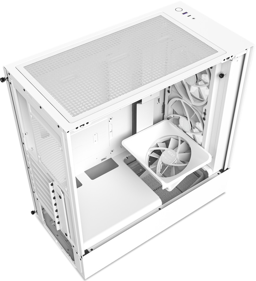 NZXT H5 Elite, weiß, Glasfenster