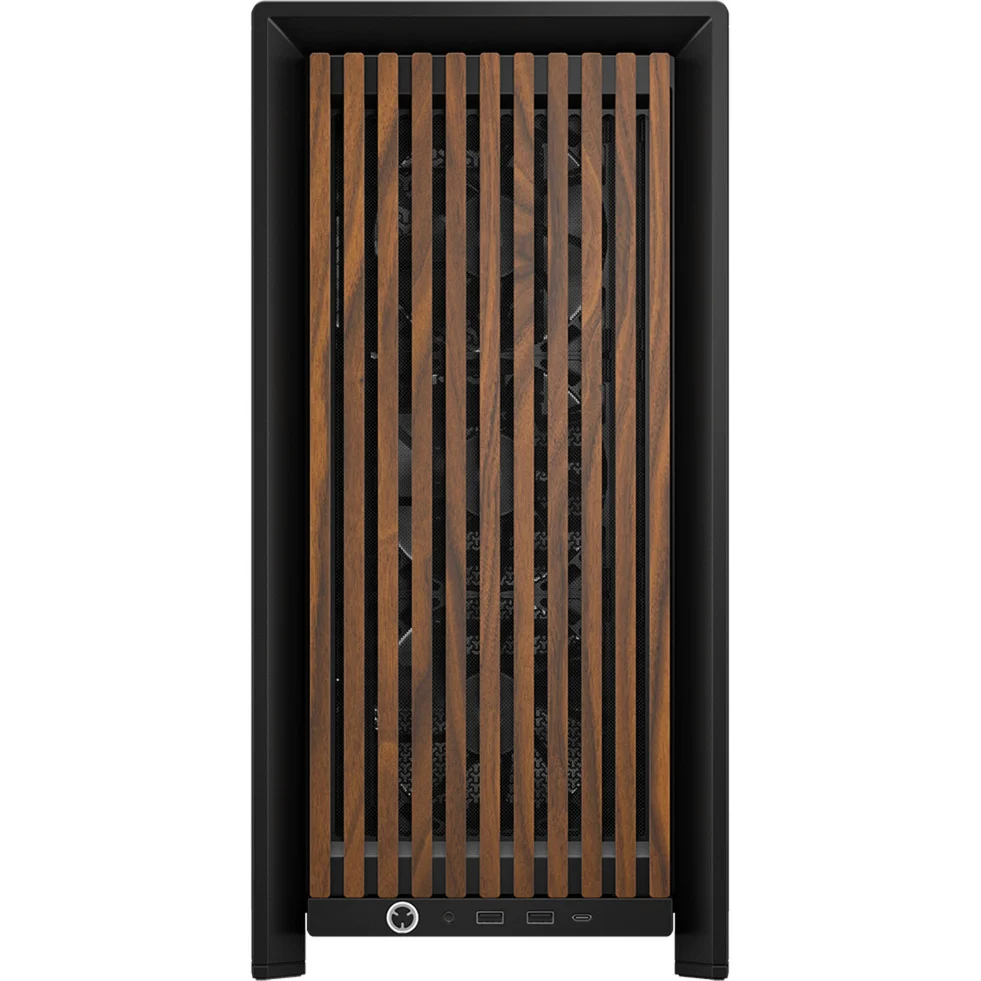 Corsair Frame 4000D RS Wood, schwarz/braun, Glasfenster