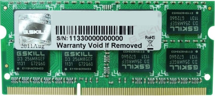 8192 MB G.Skill SL Series SO-DIMM, DDR3L-1600