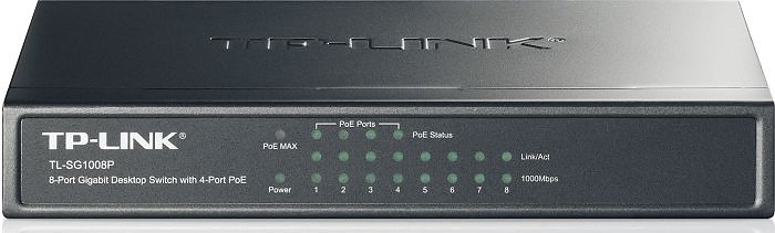 TP-Link TL-SG1000 Desktop Gigabit Switch, 8x RJ-45, PoE