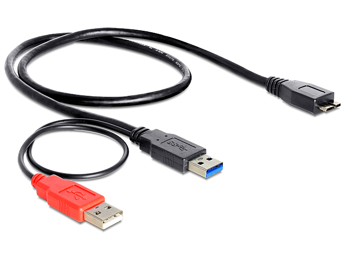 DeLOCK 82909 - USB 3.0 Y-Kabel, 2x A/Micro-B