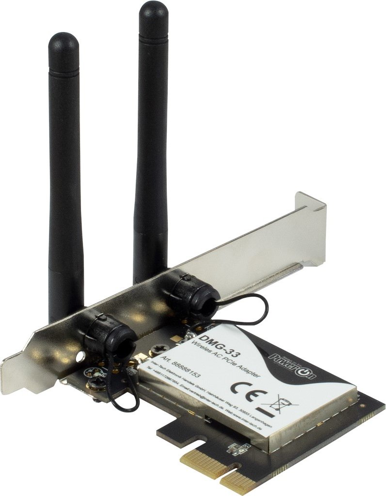 Inter-Tech PowerOn DMG-33, 2.4GHz/5GHz WLAN, PCIe x1