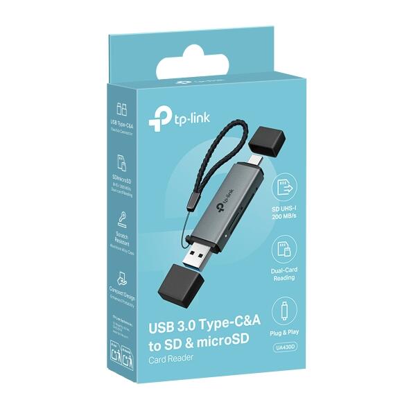 TP-Link UA430D SD Kartenleser USB 3.0, 2-in-1 Type-C & Type-A